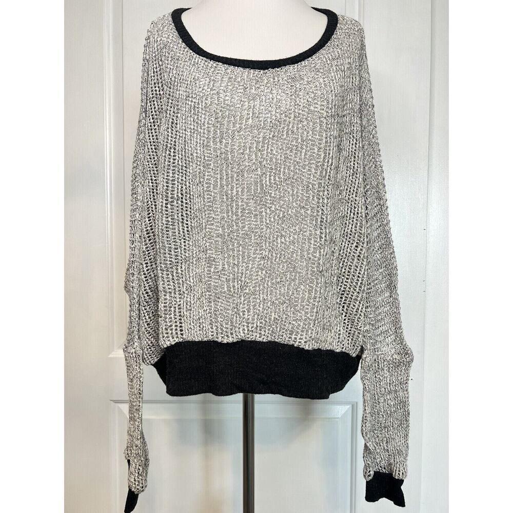 MICHAEL LAUREN Open Knit Revolve Designer Lightweight Dolman Slouchy Sweater M L